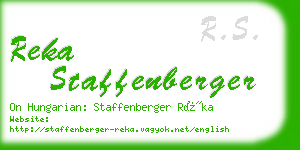reka staffenberger business card